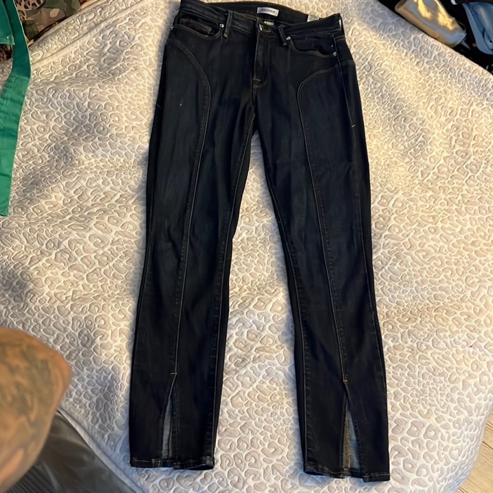 Good American Dark Denim Boot-slit Jeans